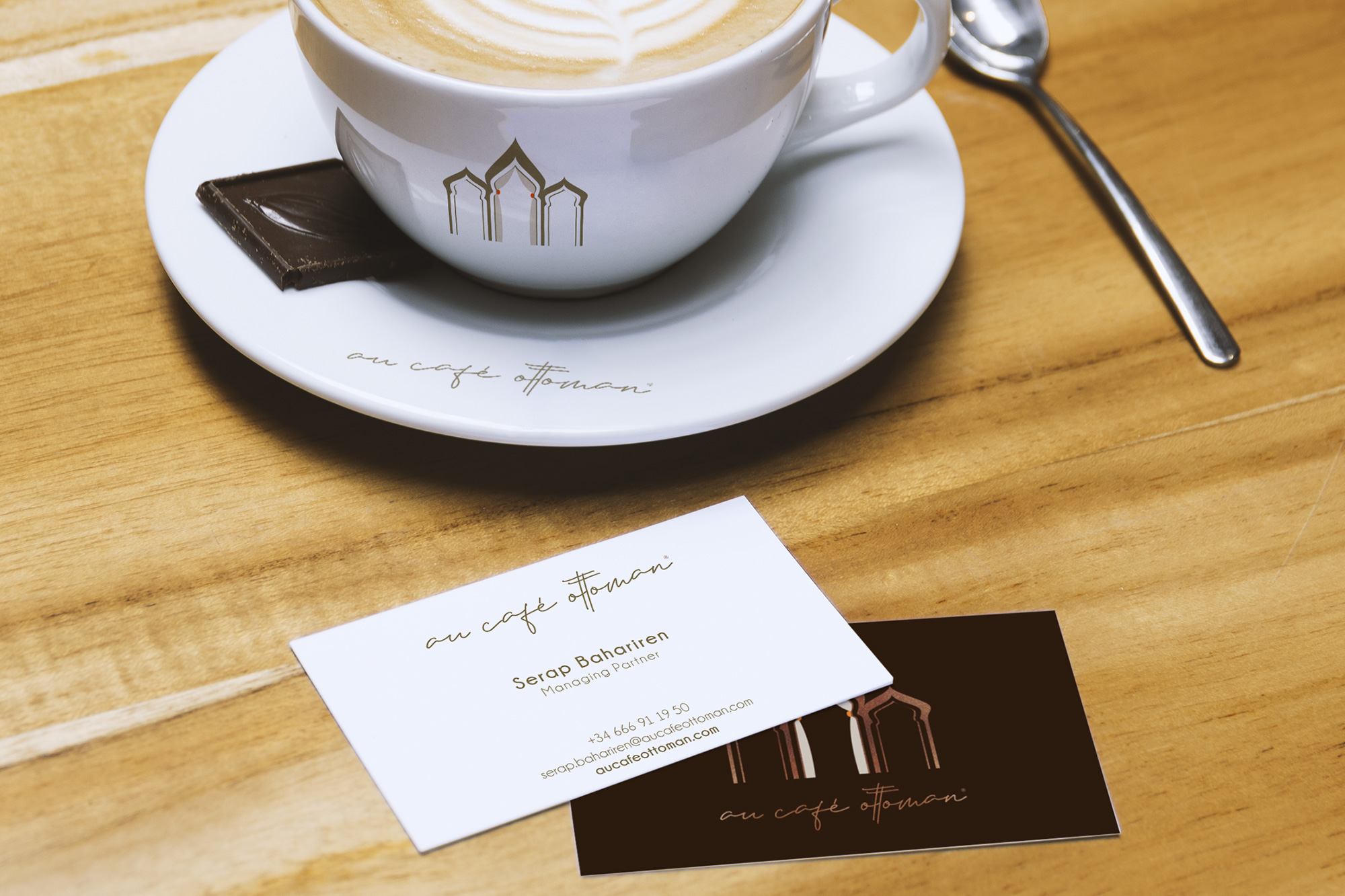 Au Cafe Ottoman Businesscard Design