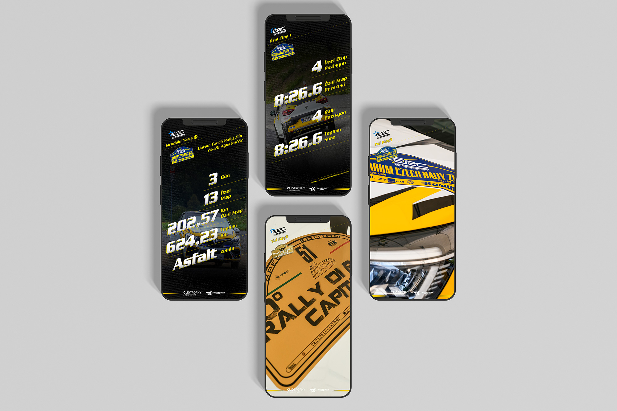 Emre Hasbay European Rally Championship ERC Toksport WRT Renault Clio Trophy Social Media Instagram Post and Story Design