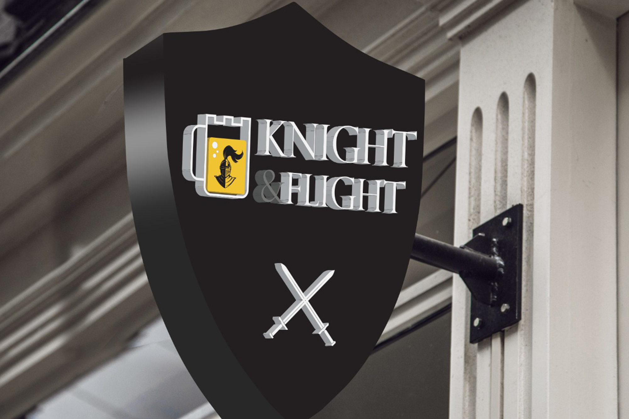 Knight and Flight Logo, Corporate ID, Menu, Sign