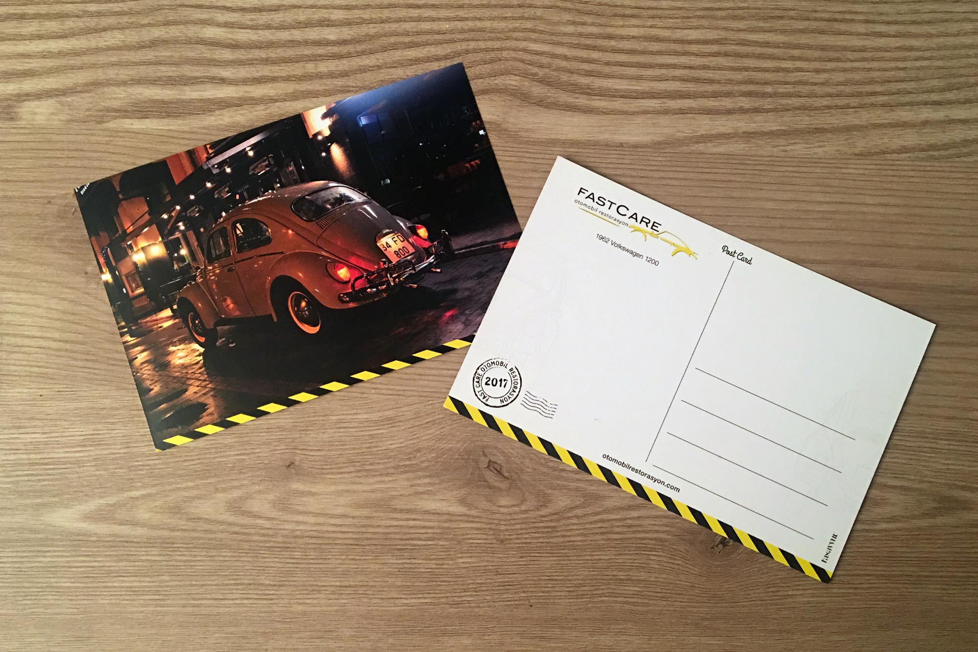 Fast Care Automobile Restoration Postcard