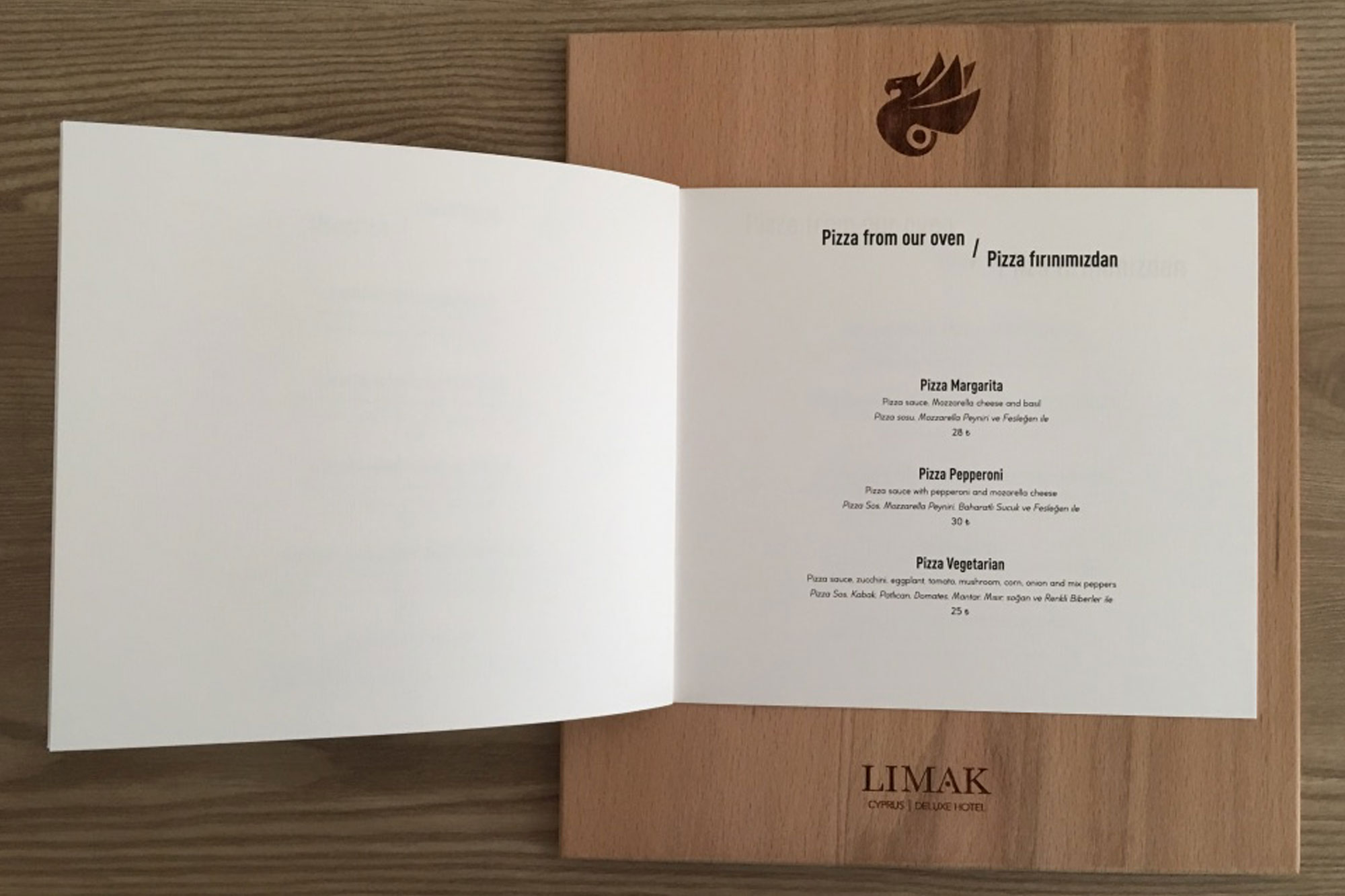 Limak Cyprus Deluxe Hotel Menu
