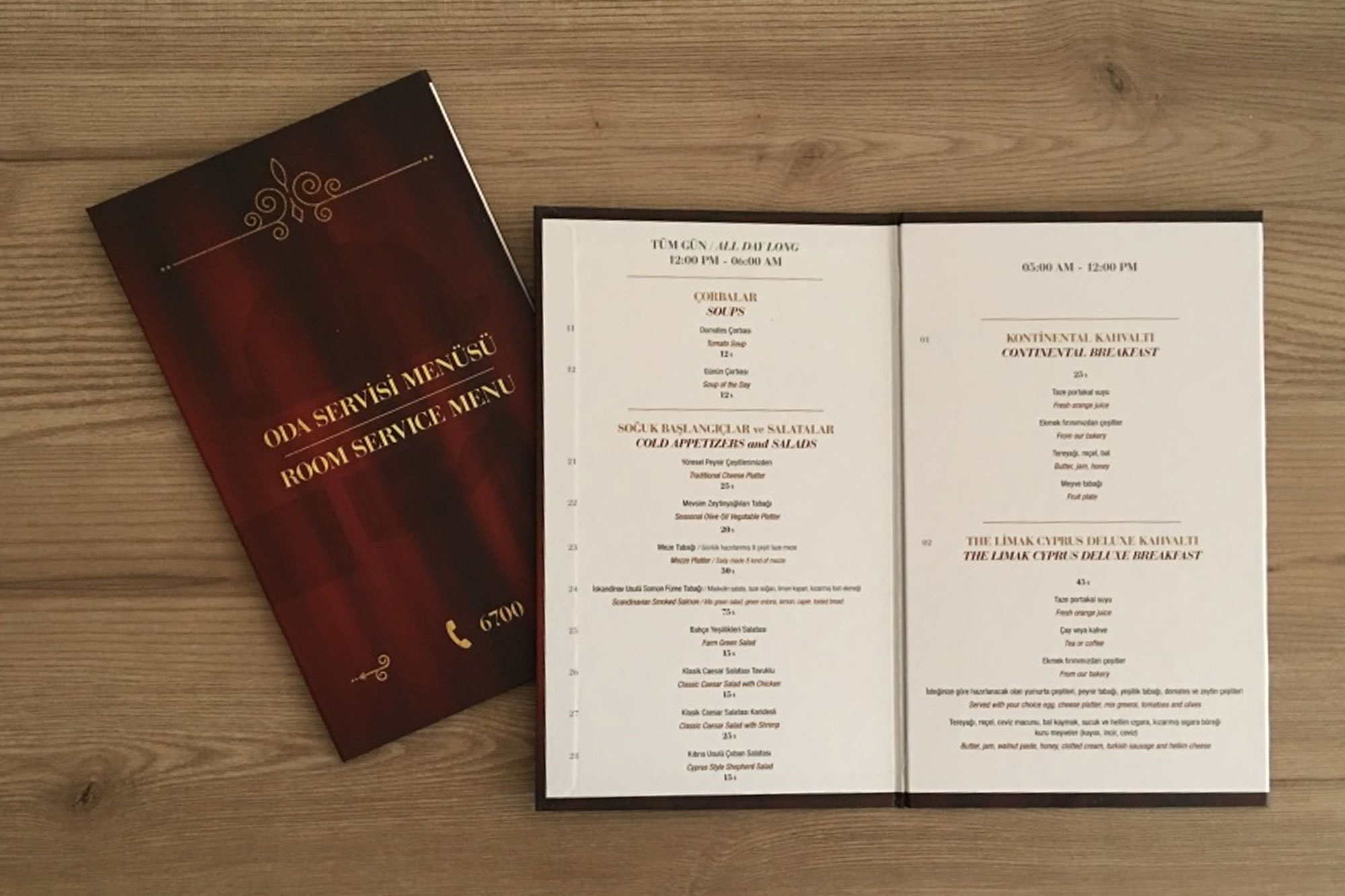 Limak Cyprus Deluxe Hotel Menu