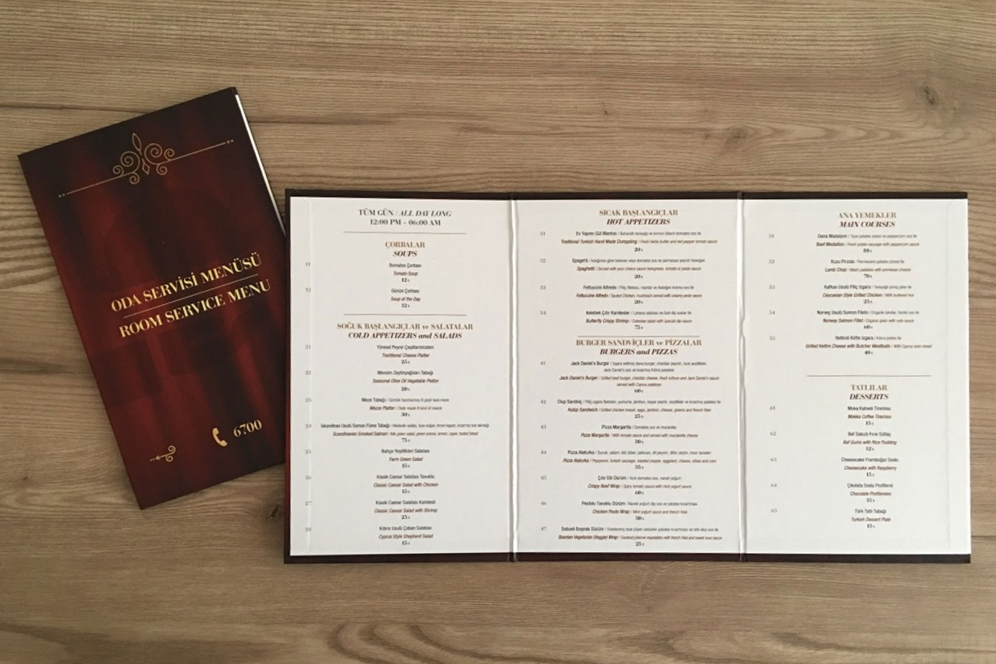 Limak Cyprus Deluxe Hotel Menu