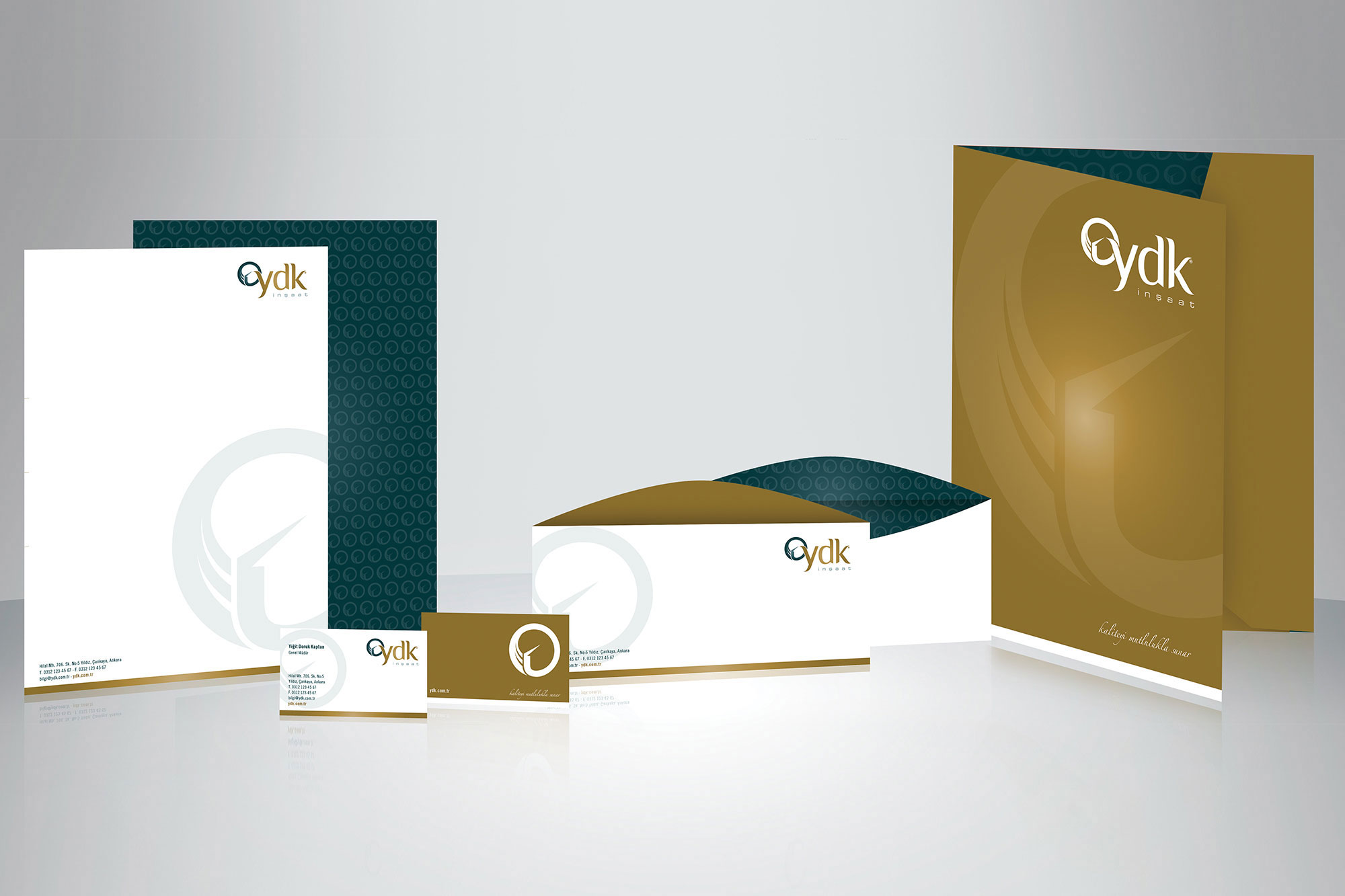YDK Construction Logo and Corporate ID